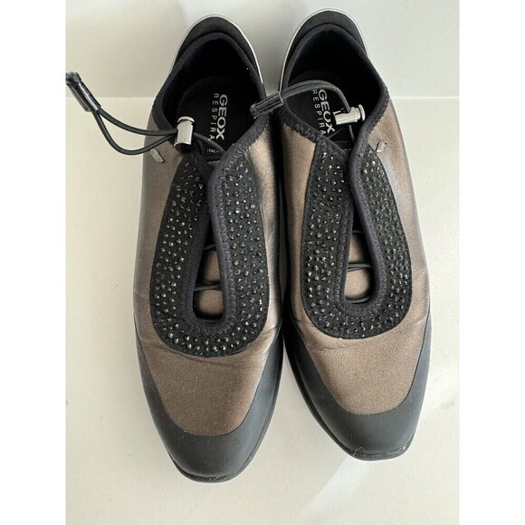 Geox  Respira  bling Women's  Sneakers Italian Patent Leather Shoe bronze Size 8 - Picture 13 of 16